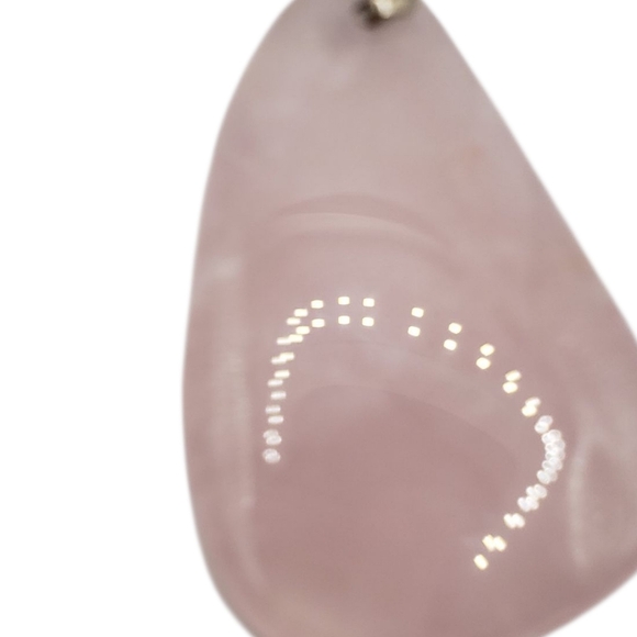 Pink Rose Quartz Teardrop Pendant - Picture 5 of 9
